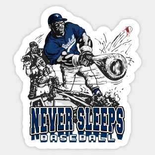 Never Sleeps Big Stick Baseball Slugger Sticker